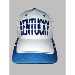 Embroidered White Kentucky Adjustable Baseball Cap